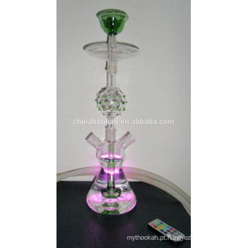 GH072-LT borosilicato de vidro cachimbo de água shisha / nargile / tubo de água / com luz led / sheesha / narguile